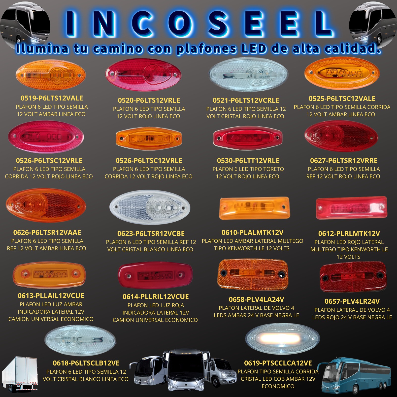 Variedad de plafones LED INCOSEEL